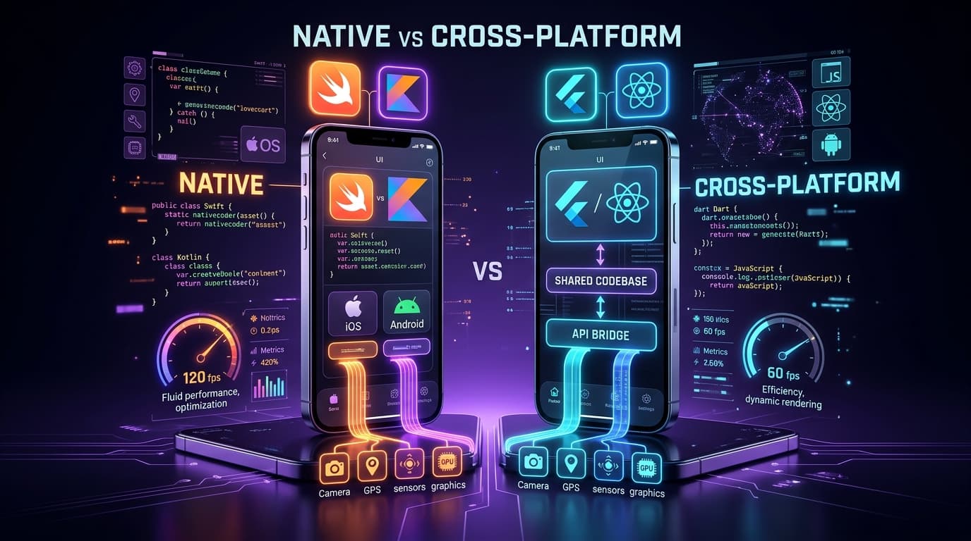 Native vs Cross-Platform App Development: Performance, Cost & Tech Guide